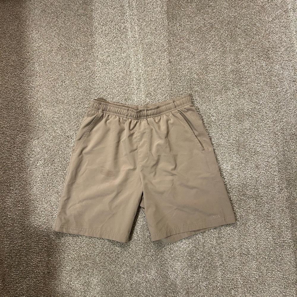 DSG Tan Athletic Shorts with Elastic Waistband